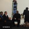 First Lady Hawkins giving Deaconess Johnson some beautiful Red Roses. — with DeMarcus Johnson, Anthony Johnson, Deacon James Henry Johnson, Deaconess Kathlene Johnson and Annette FirstLady 